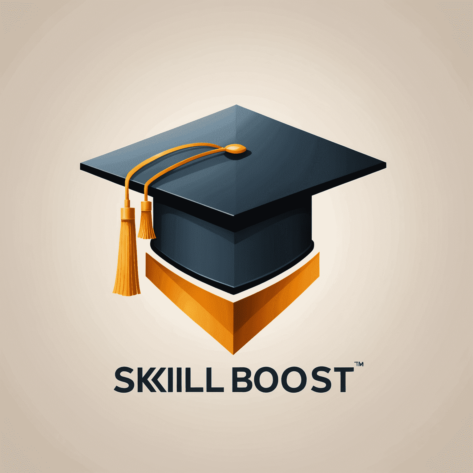 SkillBoost Logo - A modern, sleek design featuring a graduation cap icon merged with an upward arrow, symbolizing career growth and education