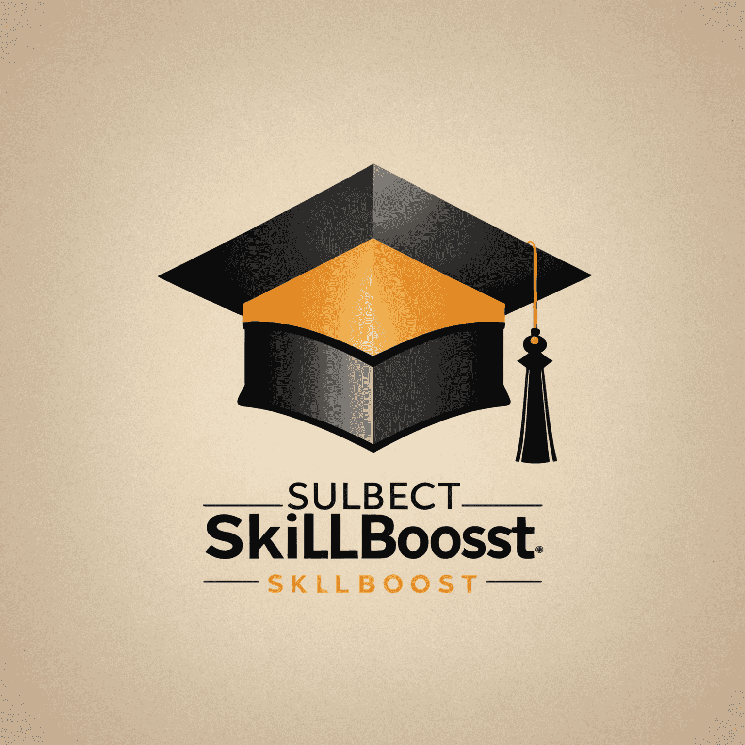 SkillBoost Logo - A modern, sleek design featuring a graduation cap icon merged with an upward arrow, symbolizing career growth and education